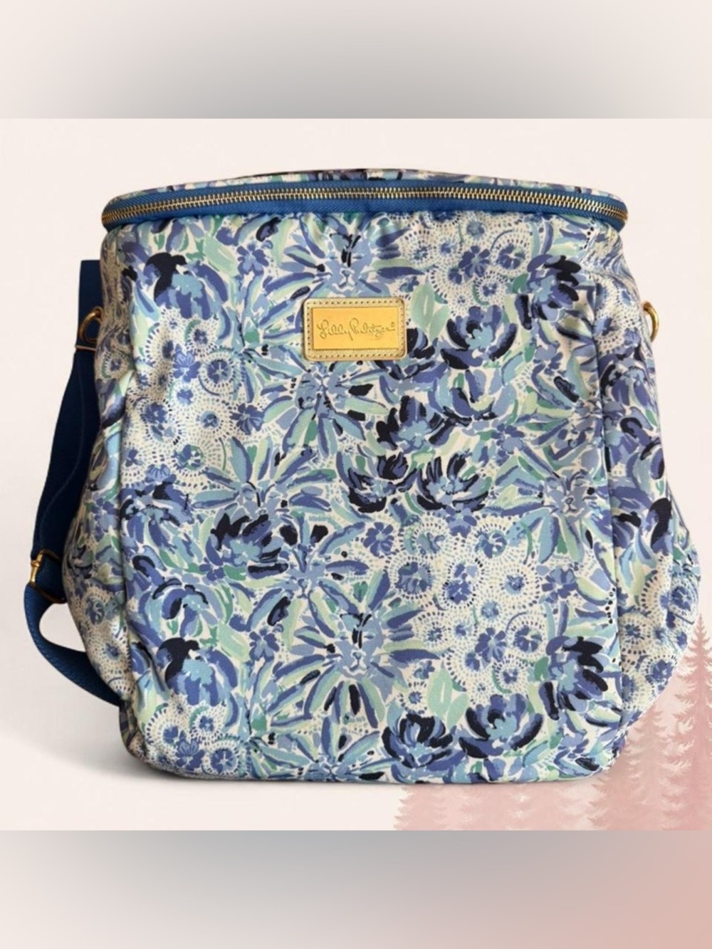 Lilly Pulitzer Insulated Cooler Bag Blue Floral